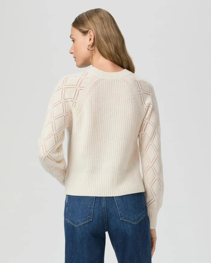 PAIGE Sweaters and Sweatshirts Women Monserrat Sweater 8211 Ivory Cashmere