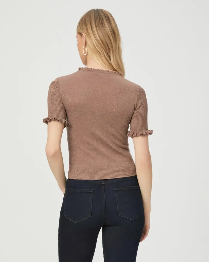 PAIGE Sweaters and Sweatshirts Women Triste Top 8211 Brown Metallic PAIGE Sweaters and Sweatshirts Women Triste Top 8211 Brown Metallic