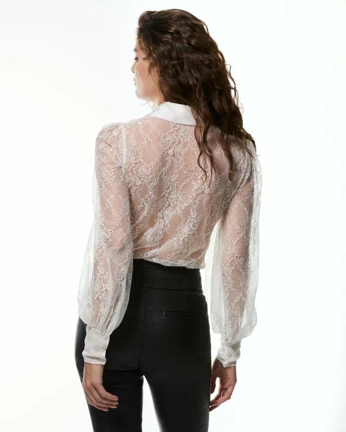 PAIGE Tops and Blouses Women 20th Anniversary Capsule Mindel Blouse 8211 Blanc De Blanc