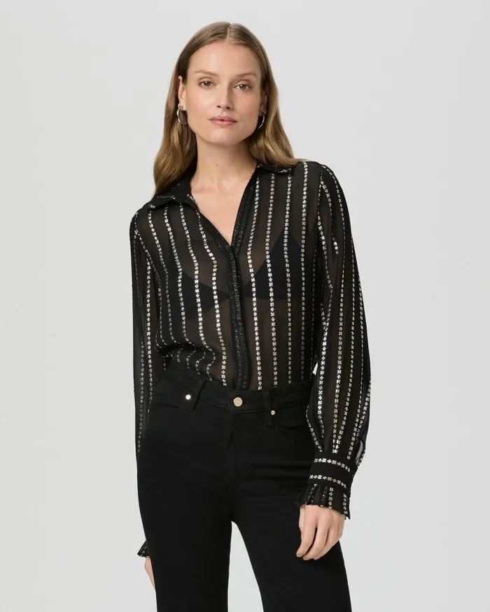PAIGE Tops and Blouses Women Sosa Blouse 8211 Black PAIGE Tops and Blouses Women Sosa Blouse 8211 Black