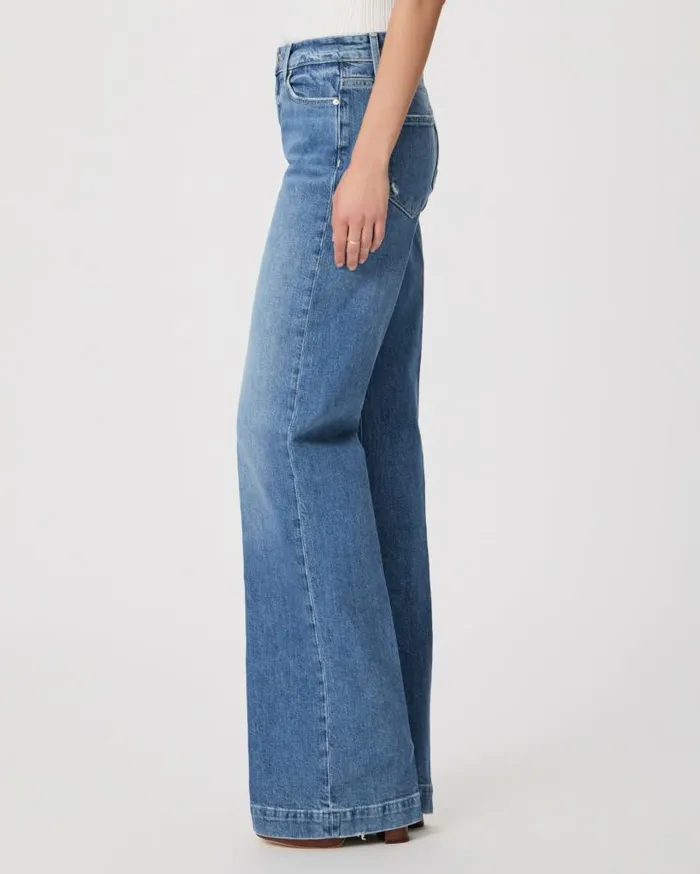 PAIGE Wide Leg Women Leenah Wide Leg Jean 8211 Volar Distresssed PAIGE Wide Leg Women Leenah Wide Leg Jean 8211 Volar Distresssed