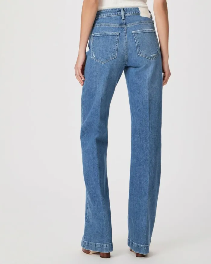 PAIGE Wide Leg Women Leenah Wide Leg Jean 8211 Volar Distresssed PAIGE Wide Leg Women Leenah Wide Leg Jean 8211 Volar Distresssed