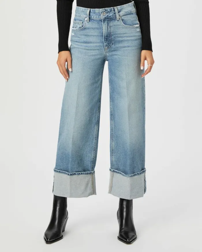 PAIGE Wide Leg Women Sasha Ankle Wide Leg Jean 8211 Storybook Distressed PAIGE Wide Leg Women Sasha Ankle Wide Leg Jean 8211 Storybook Distressed