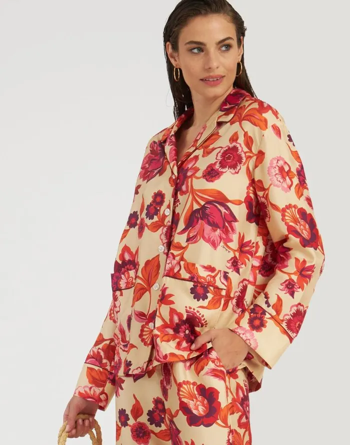 Pajama Shirt Hottie Cream Women La Double J Shirts and Tops