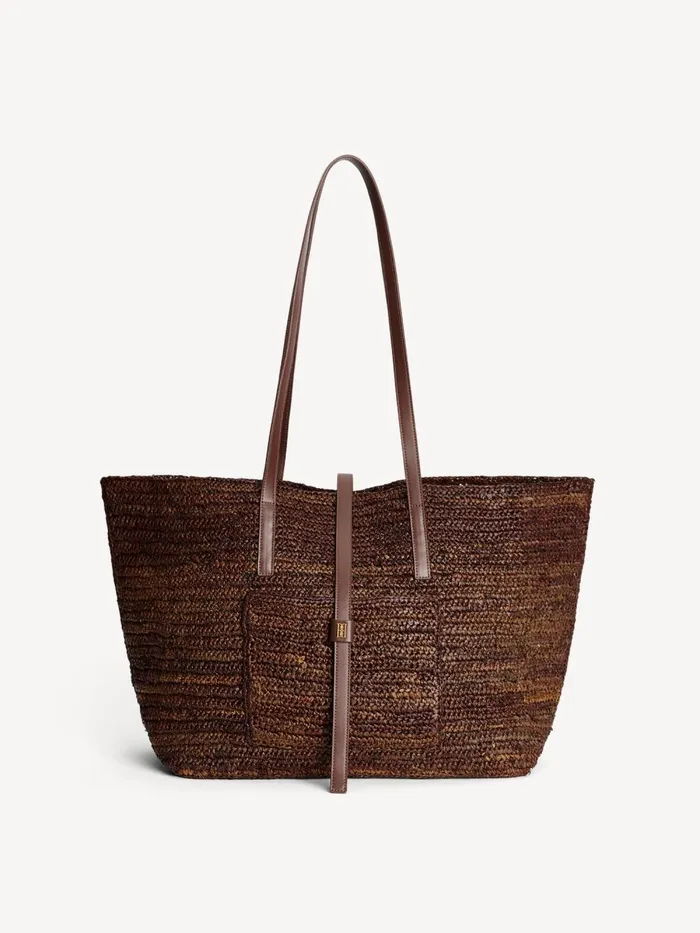 Palla Straw Tote Bag Bison Women By Malene Birger Bags