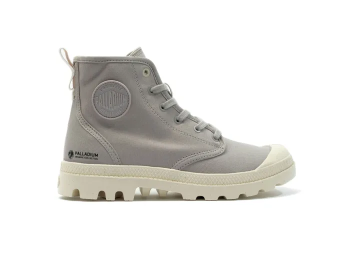 PALLADIUM PAMPA HI ZIP ORGANIC Grey Berry Kids Boots