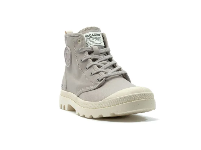 PALLADIUM PAMPA HI ZIP ORGANIC Grey Berry Kids Boots