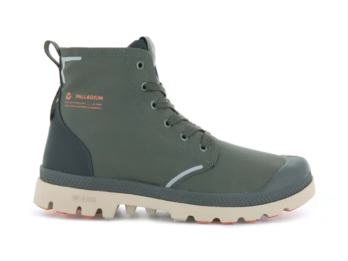 PALLADIUM PAMPA LITE RECYCLE WP Olive Nightbeluga Kids Boots
