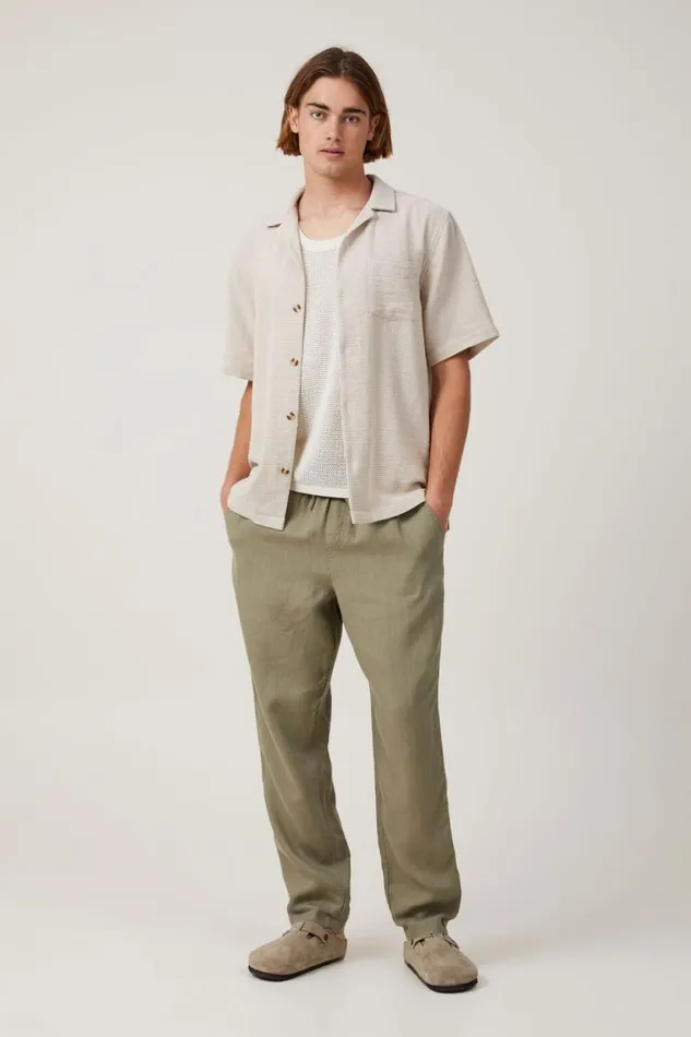 Palma Short Sleeve Shirt Ecru Men Cotton On Shirts and Polos Palma Short Sleeve Shirt Ecru Men Cotton On Shirts and Polos