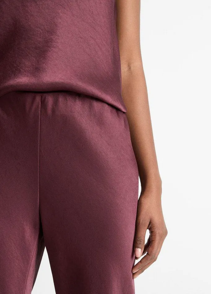 Pants and Shorts Women Vince Fluid Satin Bias Pant Black Rose