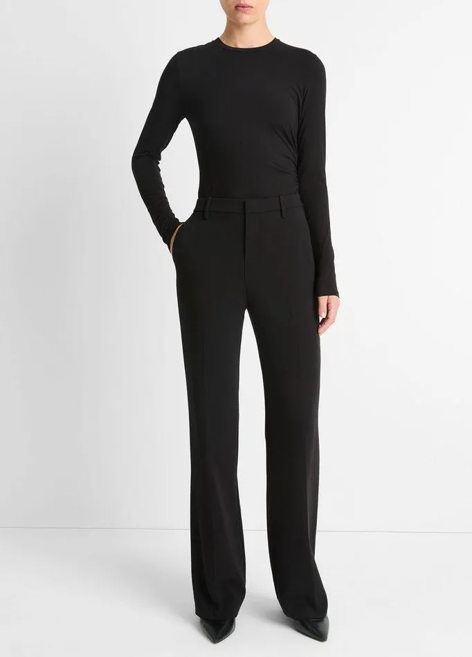Pants and Shorts Women Vince MidRise Tailored Flare Pant Black