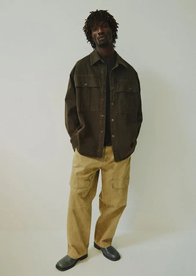 Pants Men Agolde Casper Cargo In Jasper Twist