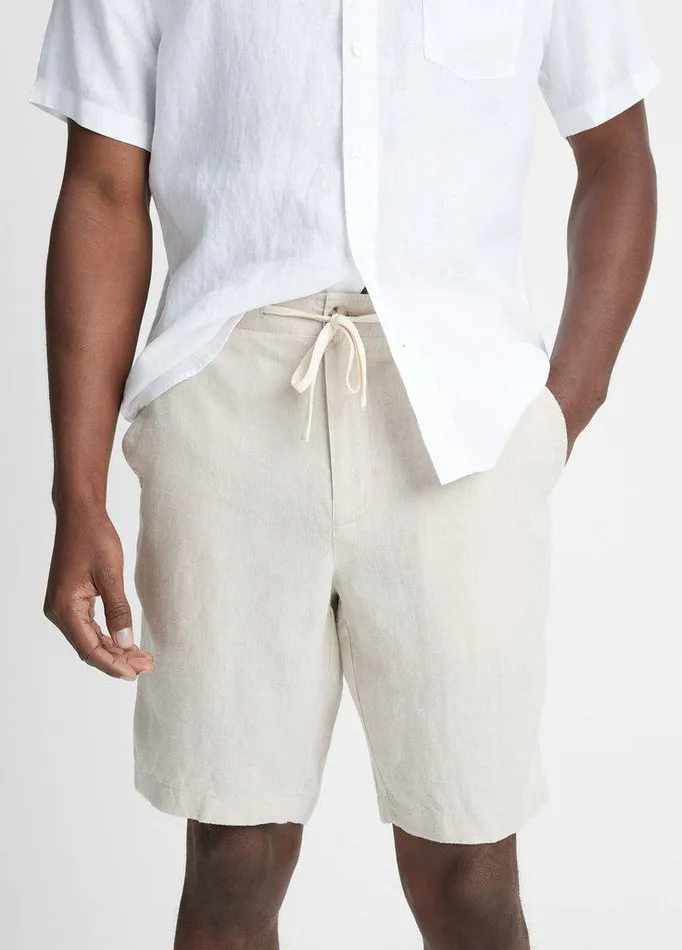 Pants Men Vince Lightweight Hemp Short Pumice Rock Pants Men Vince Lightweight Hemp Short Pumice Rock