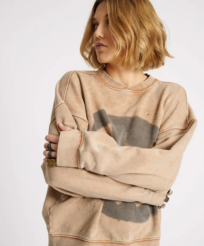 PEACE RETRO SWEATER Women One Teaspoon Hoodies And Sweats PEACE RETRO SWEATER Women One Teaspoon Hoodies And Sweats