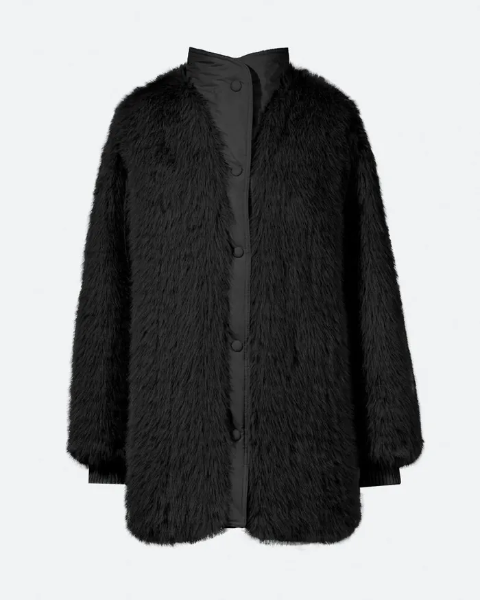 Perfect Moment Jackets Faux Fur Coat Black 8211 Women