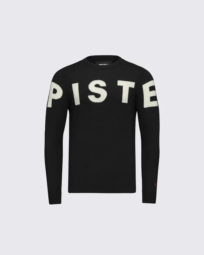 Perfect Moment Knitwear Piste Merino Wool Sweater Black 8211 Men