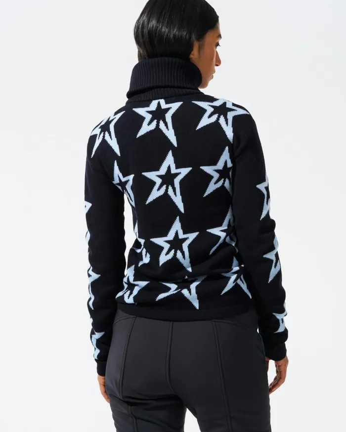 Perfect Moment Knitwear Star Dust Merino Wool Sweater Navy 8211 Women