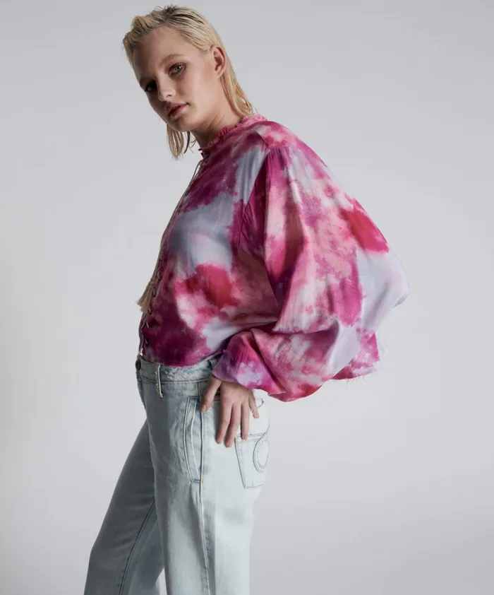 PINK TORNADO RECYCLED RHIANNON TOP Women One Teaspoon Tops PINK TORNADO RECYCLED RHIANNON TOP Women One Teaspoon Tops