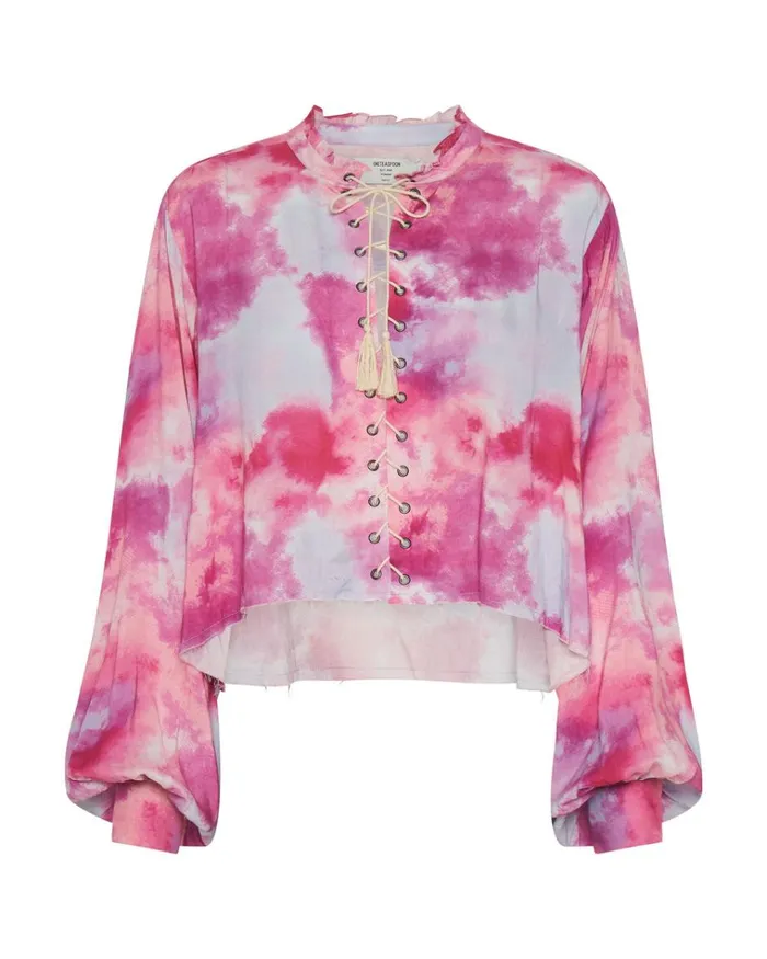 PINK TORNADO RECYCLED RHIANNON TOP Women One Teaspoon Tops PINK TORNADO RECYCLED RHIANNON TOP Women One Teaspoon Tops