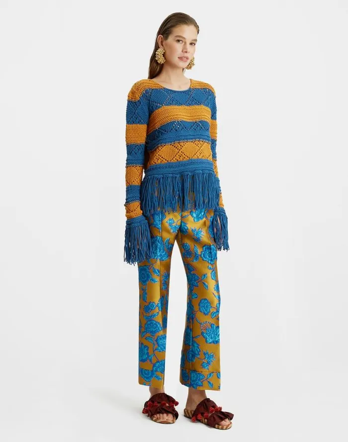Playa Sweater Solid Blue Petrol Women La Double J Knitwear Playa Sweater Solid Blue Petrol Women La Double J Knitwear