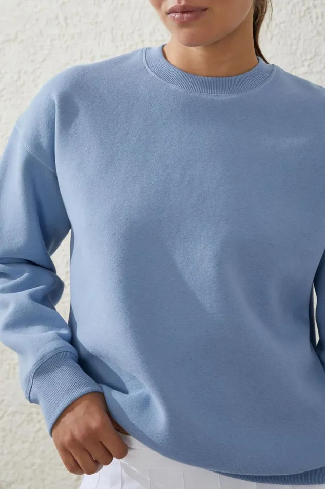 Plush Essential Crew Jumper Forever Blue Women Cotton On Sweats and Hoodies Plush Essential Crew Jumper Forever Blue Women Cotton On Sweats and Hoodies
