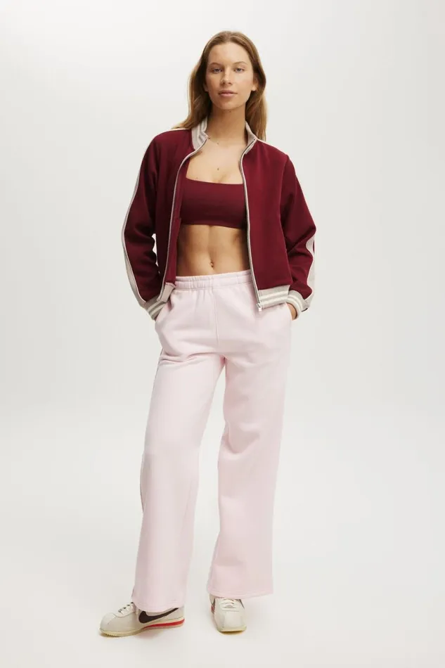 Plush Essential Straight Leg Sweatpant Cherry Dream Women Cotton On Pants