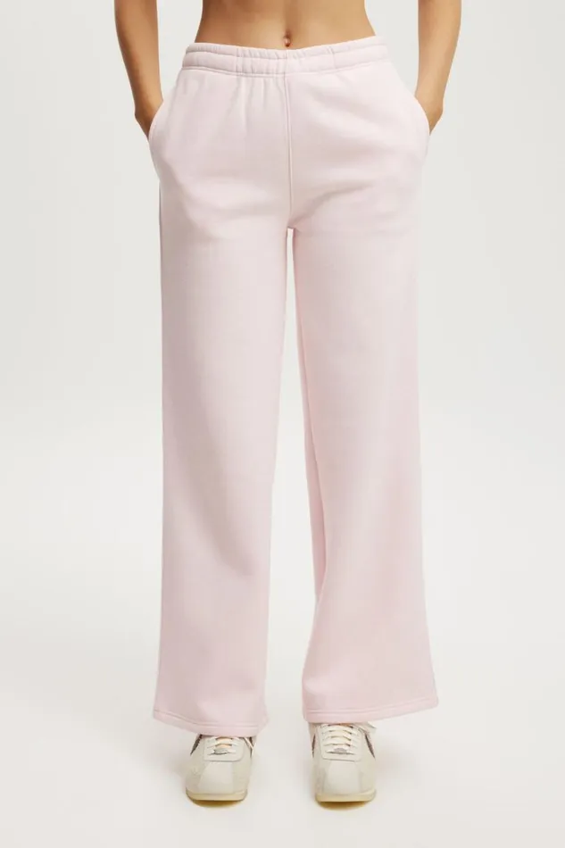 Plush Essential Straight Leg Sweatpant Cherry Dream Women Cotton On Pants