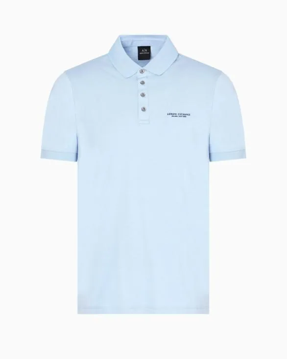 Polo Shirt In Milanx2FNew York Jersey Lightblue Men Armani Polo Shirts