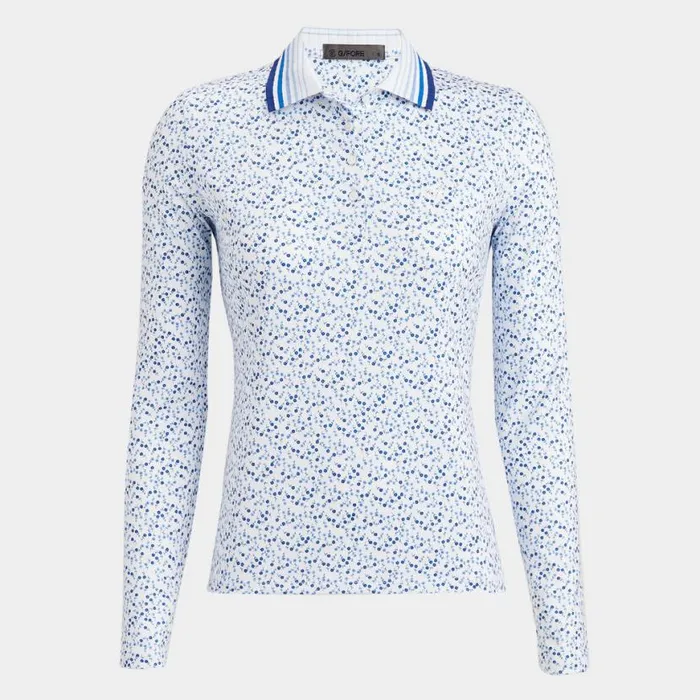 Polos and Shirts Women GFORE AYE POPPY TECH JERSEY LONG SLEEVE POLO Snow