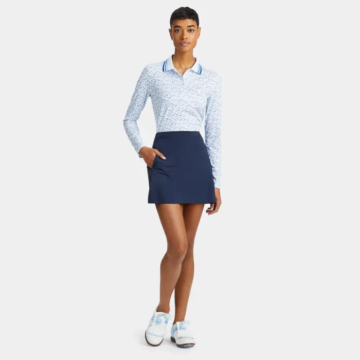 Polos and Shirts Women GFORE AYE POPPY TECH JERSEY LONG SLEEVE POLO Snow Polos and Shirts Women GFORE AYE POPPY TECH JERSEY LONG SLEEVE POLO Snow