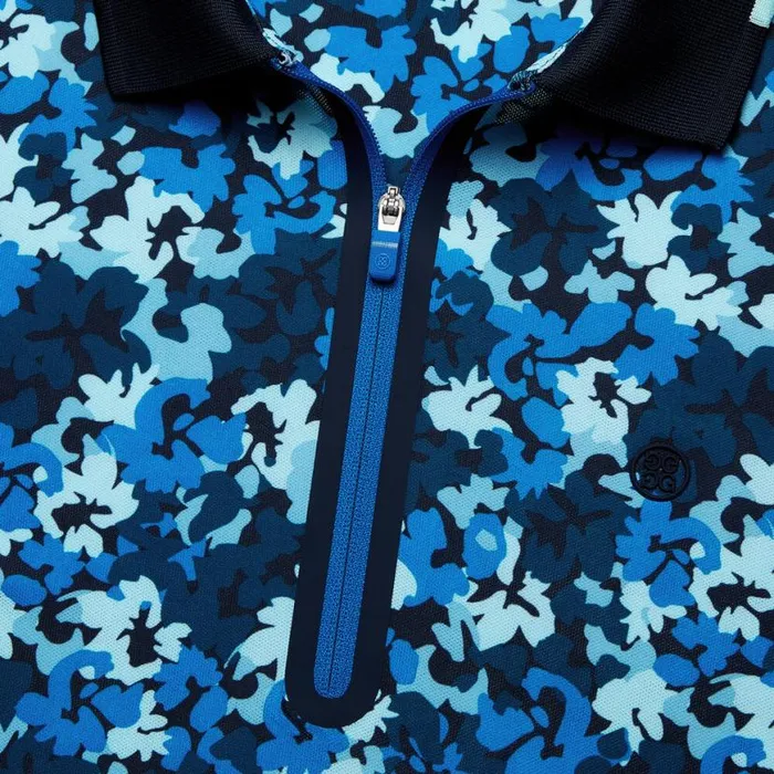 Polos and Shirts Women GFORE CAMO FLORAL TECH PIQU QUARTER ZIP POLO Twilight Polos and Shirts Women GFORE CAMO FLORAL TECH PIQU QUARTER ZIP POLO Twilight