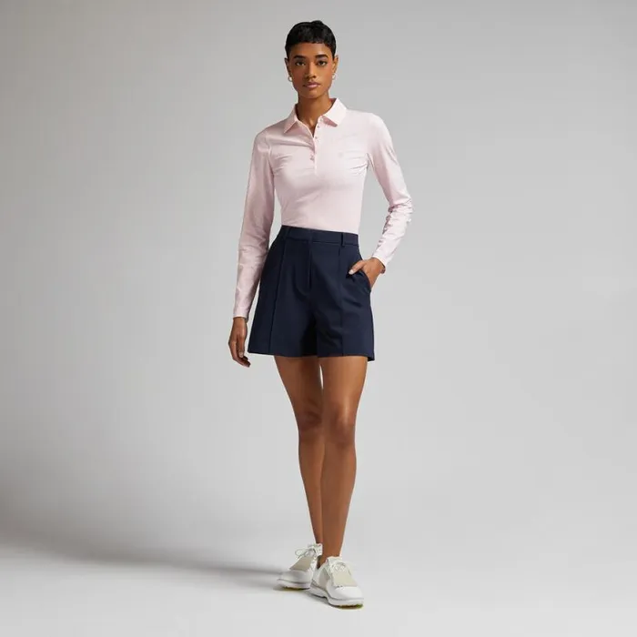 Polos and Shirts Women GFORE GARDEN SILKY TECH NYLON LONG SLEEVE POLO Blush Polos and Shirts Women GFORE GARDEN SILKY TECH NYLON LONG SLEEVE POLO Blush