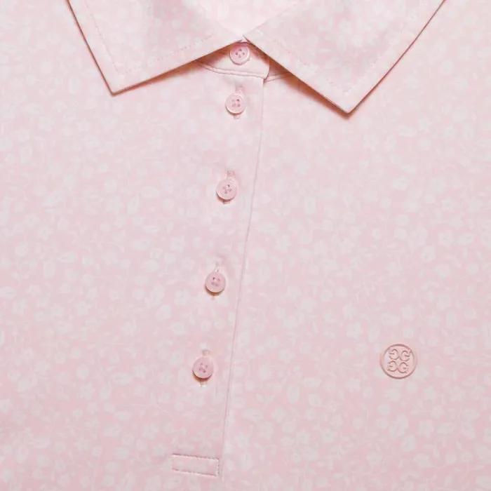 Polos and Shirts Women GFORE GARDEN SILKY TECH NYLON LONG SLEEVE POLO Blush Polos and Shirts Women GFORE GARDEN SILKY TECH NYLON LONG SLEEVE POLO Blush