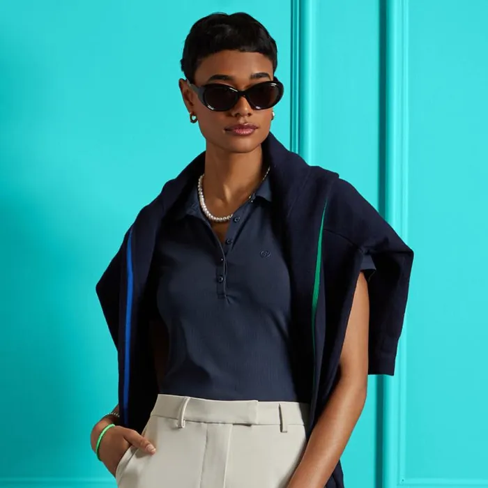 Polos and Shirts Women GFORE RIBBED TECH NYLON POLO Twilight Polos and Shirts Women GFORE RIBBED TECH NYLON POLO Twilight