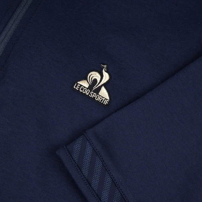 Polos Shirts Men Le Coq Sportif Coq D039or Polo Shirt Col Zipp En Interlock 240g Coton Dark Velvet