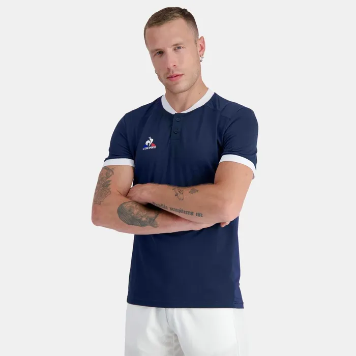 Polos Shirts Men Le Coq Sportif Tennis Polo Shirt Dress Bluesnew Optical White Polos Shirts Men Le Coq Sportif Tennis Polo Shirt Dress Bluesnew Optical White