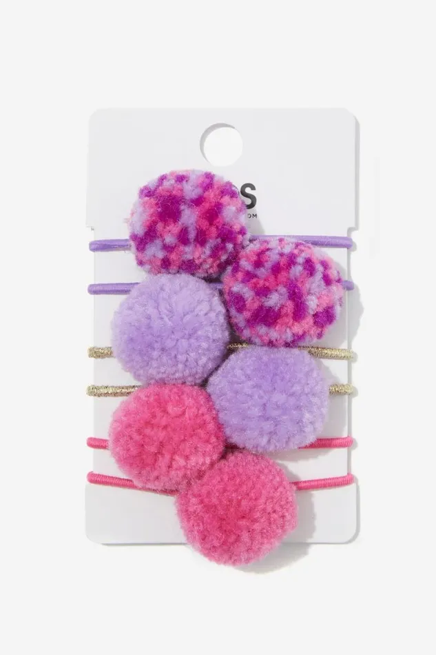 Pom Pom Hairties Confettipink Gerbera Girls Cotton On Hair Accessories