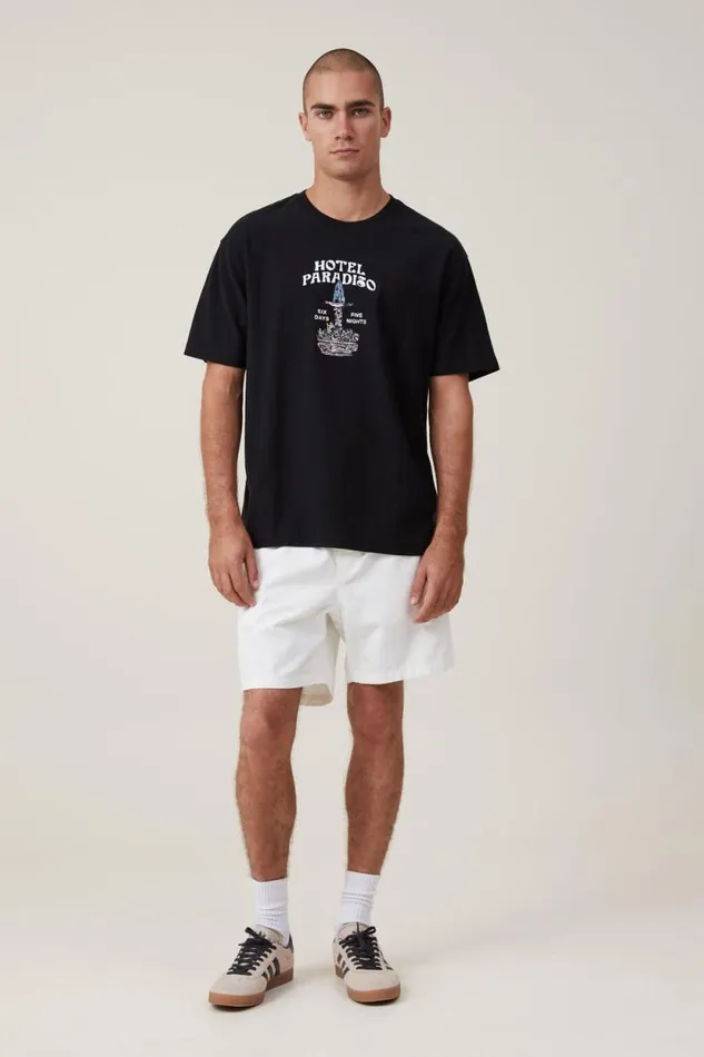 Premium Loose Fit Art TShirt Black Hotel Paradiso Men Cotton On Tees and Tanks Premium Loose Fit Art TShirt Black Hotel Paradiso Men Cotton On Tees and Tanks