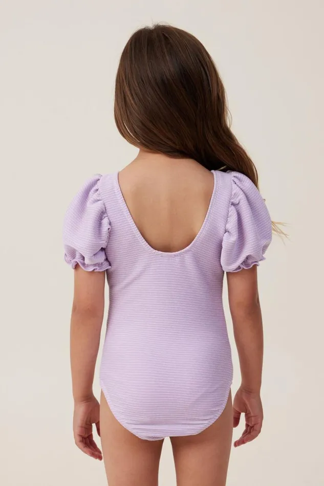 Puff Sleeve One Piece Lilac Dropsparkle Girls Cotton On Swimwear Puff Sleeve One Piece Lilac Dropsparkle Girls Cotton On Swimwear