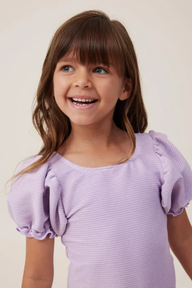 Puff Sleeve One Piece Lilac Dropsparkle Girls Cotton On Swimwear Puff Sleeve One Piece Lilac Dropsparkle Girls Cotton On Swimwear