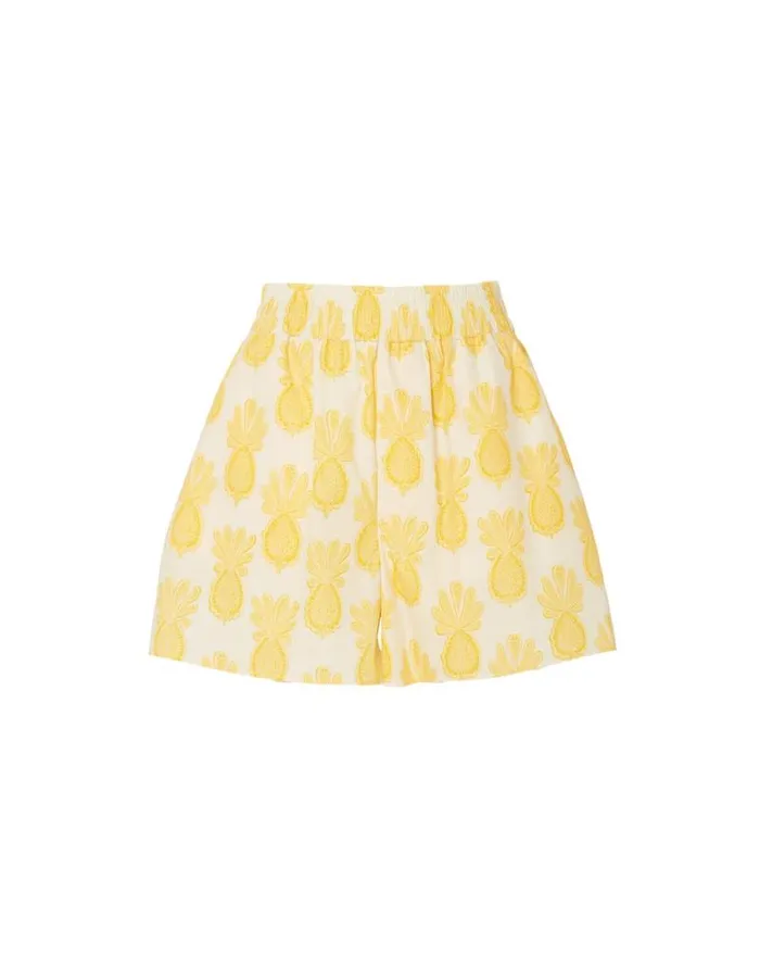 PullUp Shorts Pineapple Sunflower White Women La Double J Shorts and Pants PullUp Shorts Pineapple Sunflower White Women La Double J Shorts and Pants