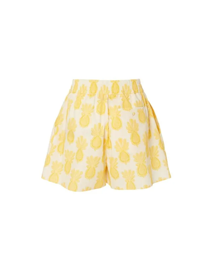 PullUp Shorts Pineapple Sunflower White Women La Double J Shorts and Pants PullUp Shorts Pineapple Sunflower White Women La Double J Shorts and Pants