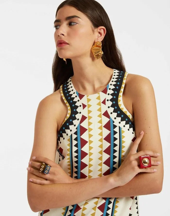 Racer Dress Doric Place Cream Women La Double J Dresses Racer Dress Doric Place Cream Women La Double J Dresses