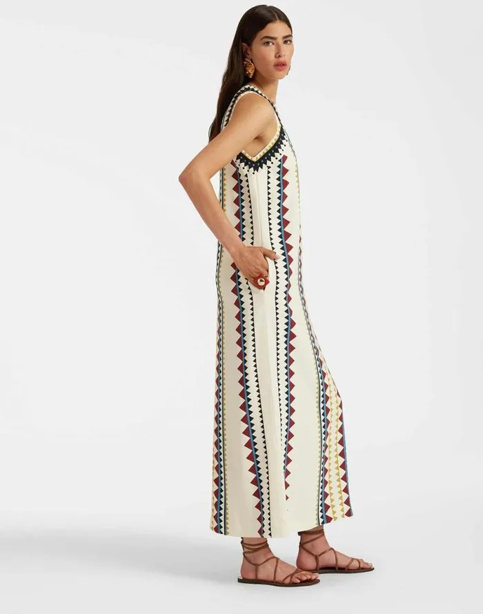 Racer Dress Doric Place Cream Women La Double J Dresses Racer Dress Doric Place Cream Women La Double J Dresses