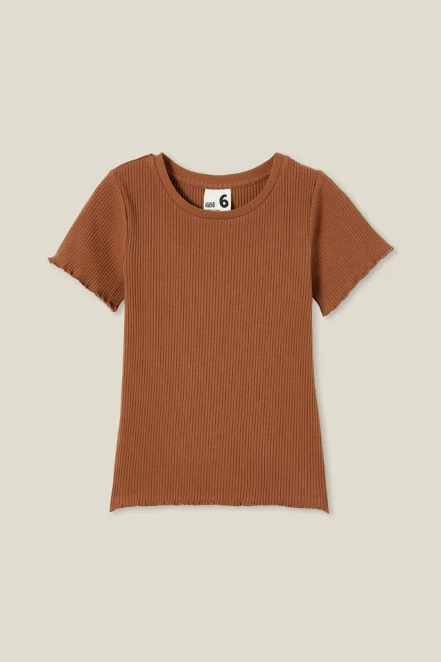 Raya Rib Baby Tee Coco Jumbo Rib Girls Cotton On Tops and TShirts
