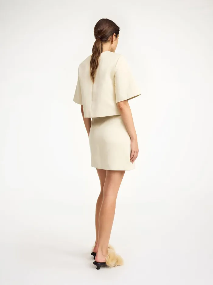 Raye Mini Skirt Oyster Gray Women By Malene Birger Skirts