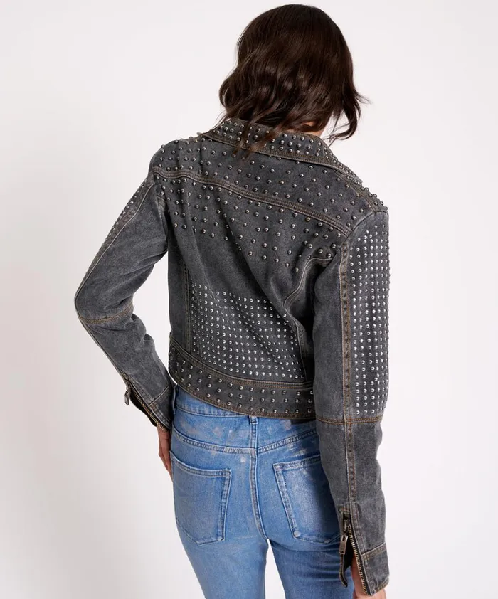REBEL REBEL STUDDED DENIM JACKET Women One Teaspoon Jackets REBEL REBEL STUDDED DENIM JACKET Women One Teaspoon Jackets