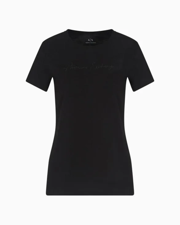 Regular Fit Jersey Tshirt Black Women Armani TShirts