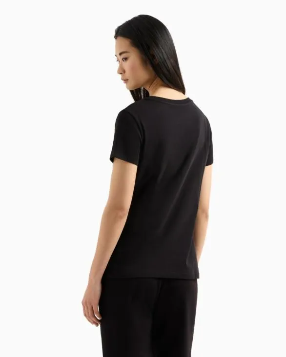 Regular Fit Jersey Tshirt Black Women Armani TShirts Regular Fit Jersey Tshirt Black Women Armani TShirts
