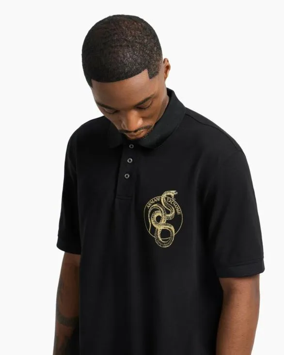 Regular Fit Polo Shirt In Cotton Black Men Armani Polo Shirts Regular Fit Polo Shirt In Cotton Black Men Armani Polo Shirts